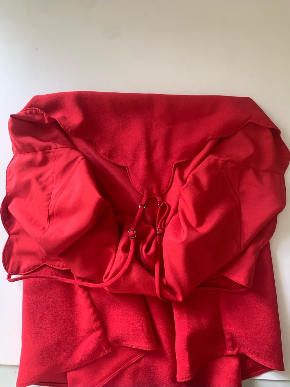 J.Crew Scallop Edge Racerback Camisole Tank Top Blouse, Red, 8 - Picture 10 of 15
